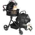 Cochecito plegable doble para mascotas para 2 perros pequeños y