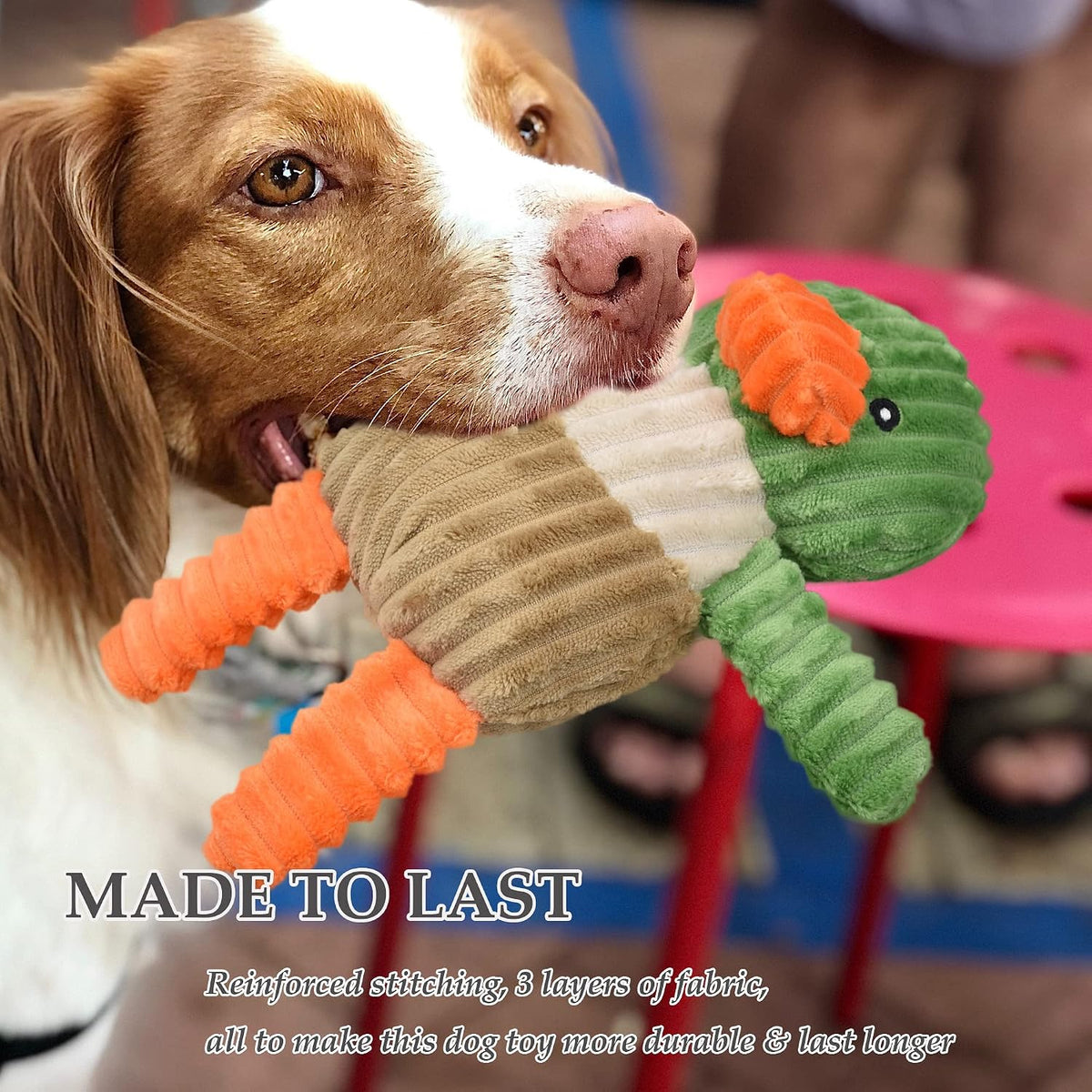 LECHONG Paquete de 5 Juguetes Resistentes para Perros Rellenos Chirriantes Surtido de Juguetes de Peluche de Animales para Perros Paquete de Valor Juguetes para Cachorros y Mascotas para Perros