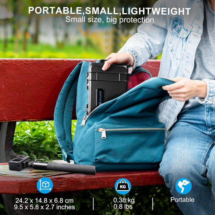 Lekufee Estuche rígido impermeable de viaje para DJI Mic 3, Mic 2,...