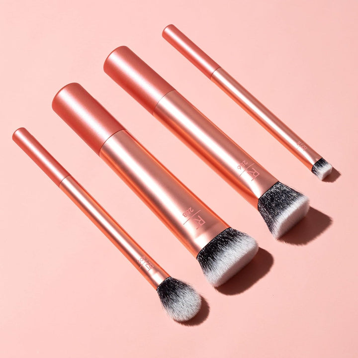 Real Techniques Juego de 4 brochas de maquillaje para base facial,...