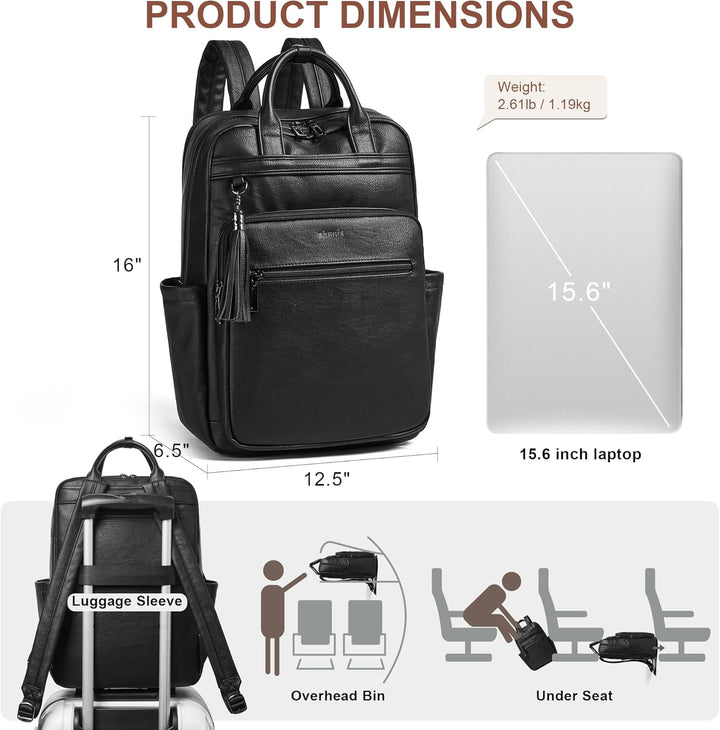 Shrrie: mochila para laptop de mujer de 15.6 pulgadas, mochila de c...