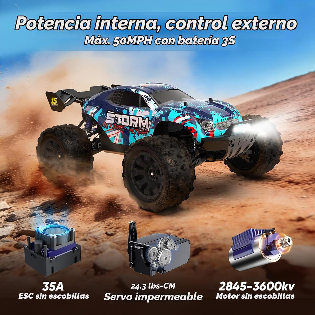 1/14 Escala Rápida Sin Escobillas RC Coches, Camión Monster 4WD