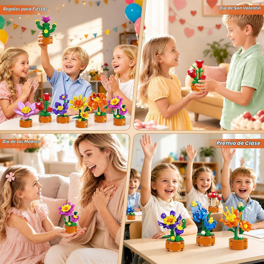 Paquete de 24 botánicos de flores, recuerdos de fiesta para niños de más de