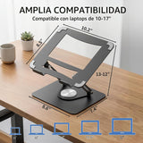 ALASHI Soporte para laptop para escritorio con base giratoria de 36...