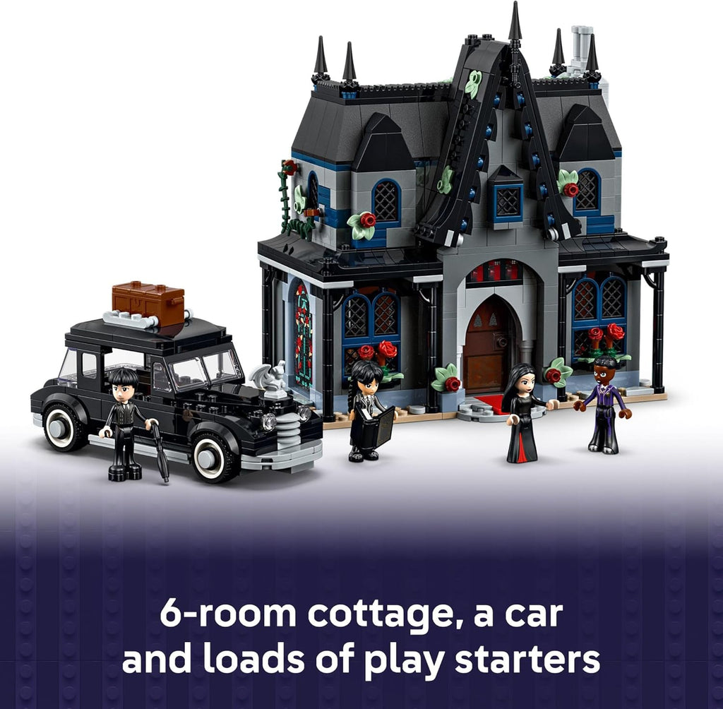 LEGO Wednesday Morticia's Cottage - Juguete de construcción con auto para construir para niños, a partir de 10 años, con Morticia, Lurch, Bianca y Wednesday Addams Minidolls - Idea de regalo para niñas y niños - 76786