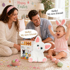 Juguete de peluche blanco del gato, 10" juguete musical interactivo