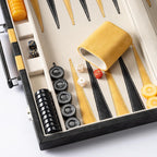 Juegos de backgammon de 15 pulgadas para adultos, tablero clásico de backgammon con dados de damas únicos, exterior de piel sintética e interior de terciopelo, juego de viaje de backgammon