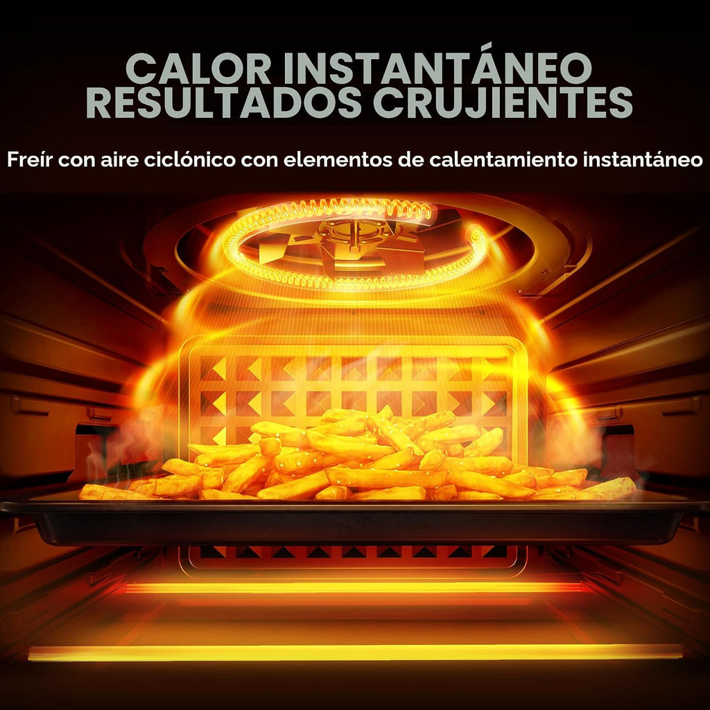 Freidora de aire Midea Neo - Combo de horno tostador, 21.1 cuartos de galón, acero