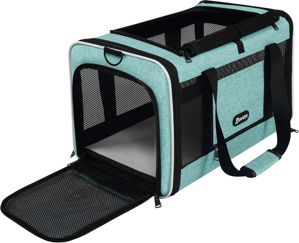 Transportador para gatos de 18 x 11 x 11 pulgadas, jaula de viaje