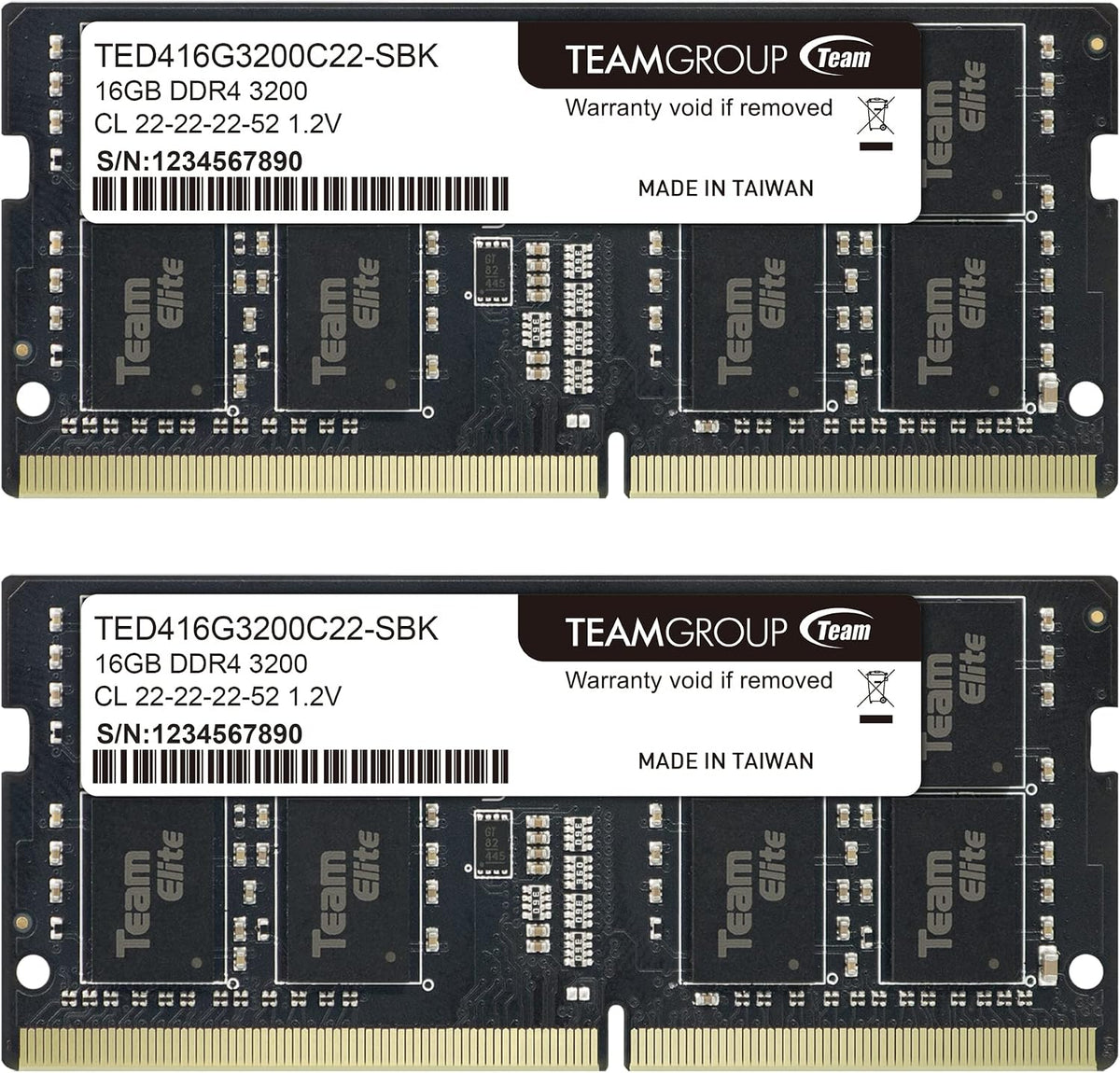 TEAMGROUP Elite DDR4 32GB Kit (2 x 16GB) 3200MHz PC4-25600 CL22 (29...