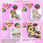 Kit de 11000 cuentas fusibles - Juego de cuentas de 5 mm de 20 colores con caja de almacenamiento, tablero de clavijas, papel de planchado y accesorios, kits de arte y manualidades para niños de 5