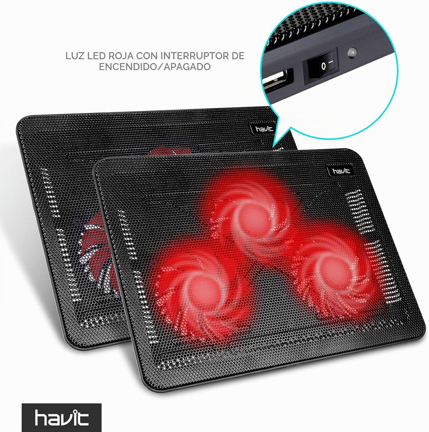 Havit HV-F2056 15.6-17 Pulgadas Soporte enfriador para Laptop - Del...