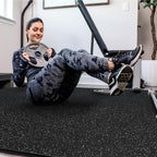 SUPERJARE 0.4'' Thick 24 Pcs 96 Sq Ft Rubber Top Exercise Equipment Mats