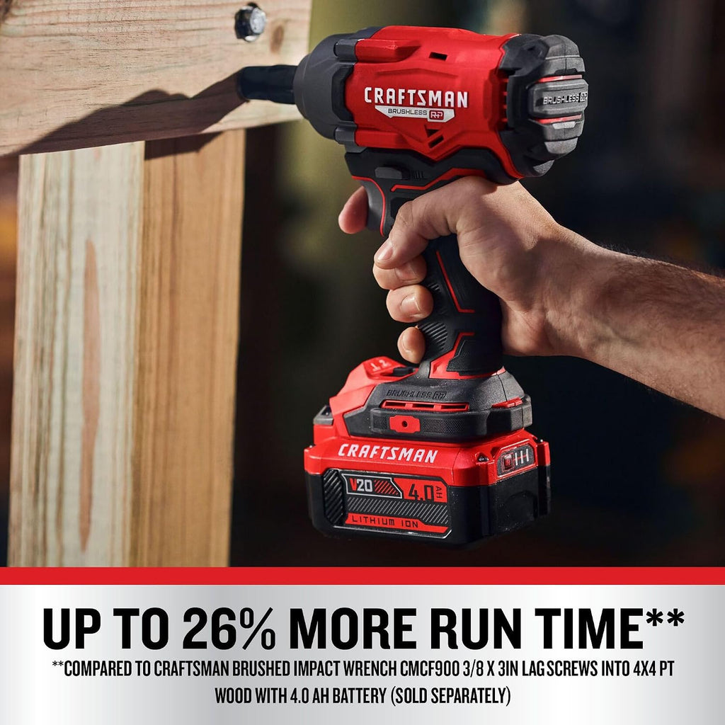 CRAFTSMAN V20 Llave de impacto inalámbrica, 1/2 pulgada, solo herramienta (CMCF921B)