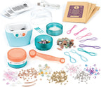 Make It Real: Kit Polish-Shine de vaso de roca y vaso de cuentas, manualidades de joyería de 327 piezas, pulidora de piedra natural, crea 8 pulseras de cuentas, preadolescentes y niñas de 8 años en adelante