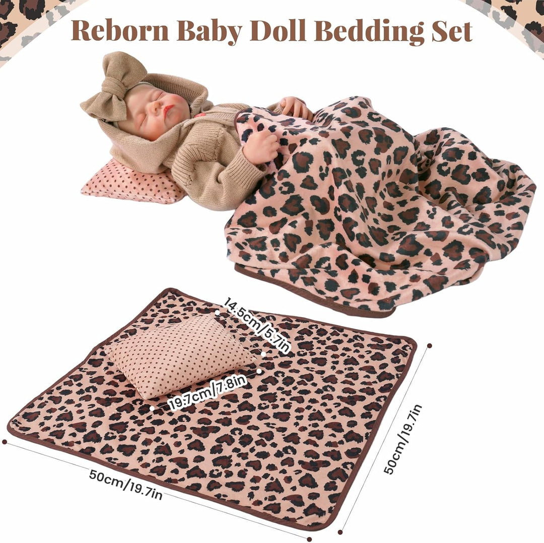 BABESIDE Juego de 3 piezas de moisés para muñeca con ropa de cama p...