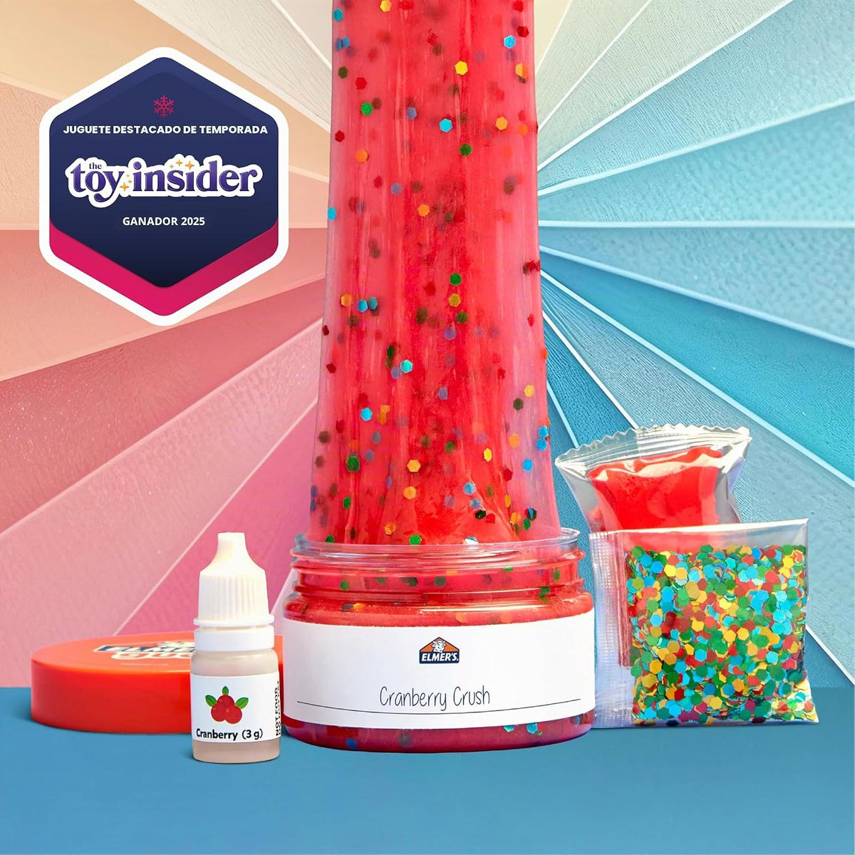 Elmer's Kit de limo de rueda de color, incluye slime prefabricado, pigmentos de color arcilla, aromas, etiquetas de hojas, kit de 24 piezas, arte y manualidades, diversión para niños, actividad de verano