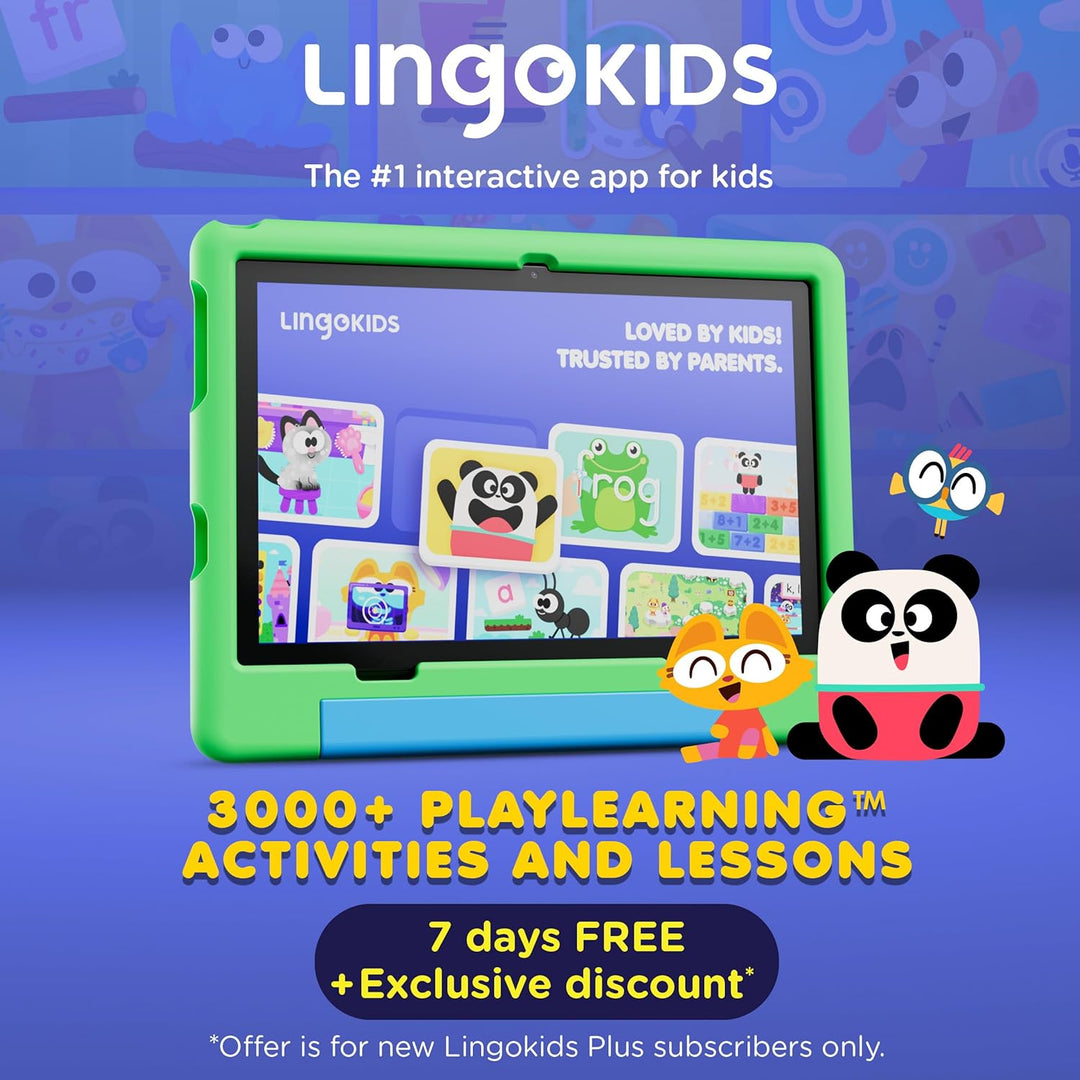 Contixo Tablet A10 para niños con 14 aplicaciones, Lingokids y Epic...