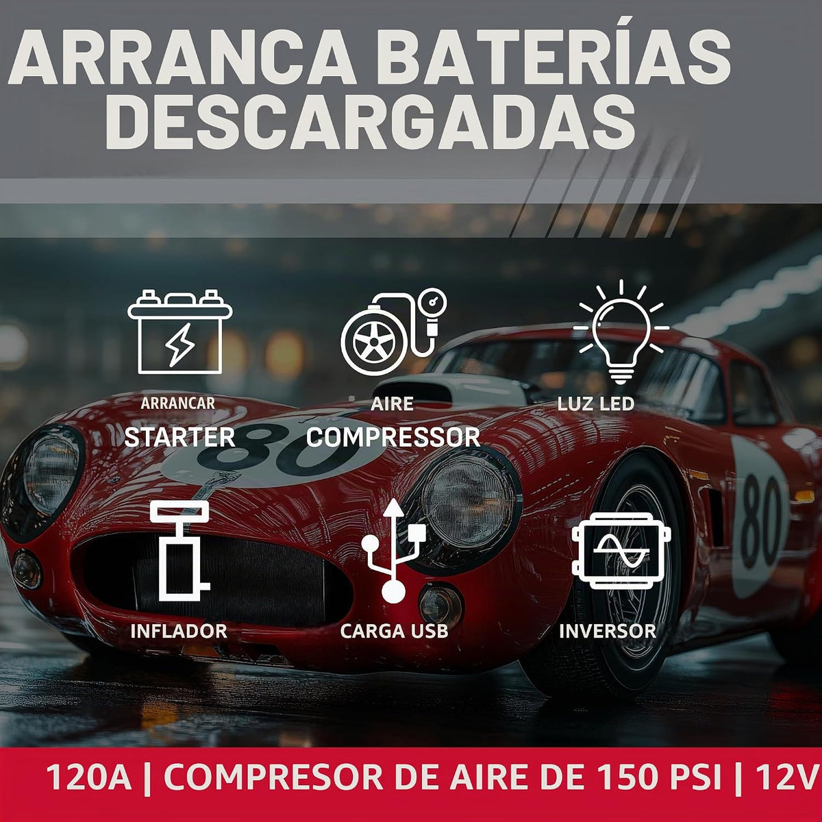 Schumacher Electric 1200A Arrancador de Batería para Auto y Estación de Poder – SJ1332