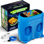 Microscopio digital para niños con telescopio, microscopio de mano Ashfly 1000X con foto de pantalla y video, juguetes educativos STEM para niños de 4 a 12 años, regalo para niños y niñas, exploración