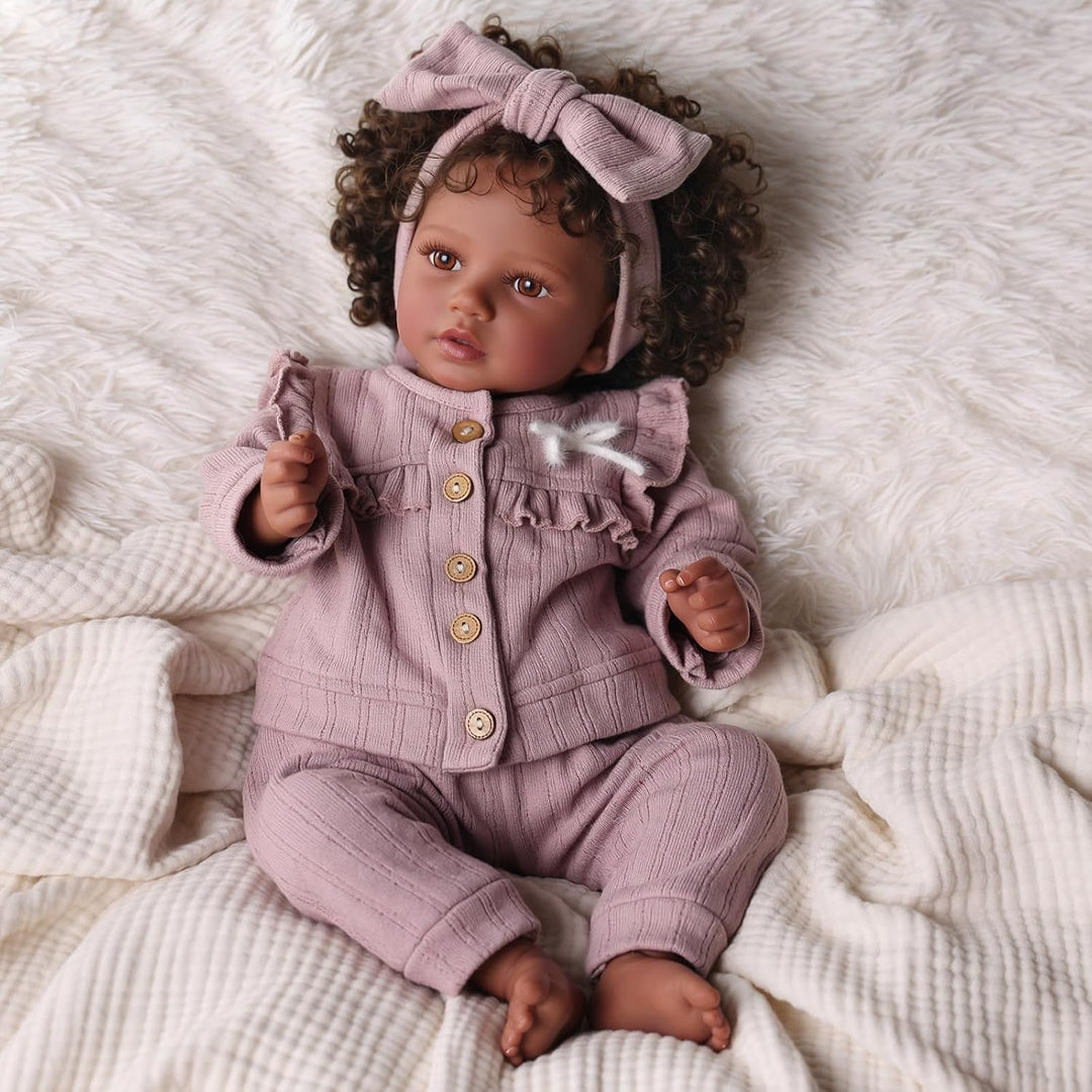 BABESIDE Muñecas de bebé Reborn Niña Negra Callie - Muñeca de bebé...