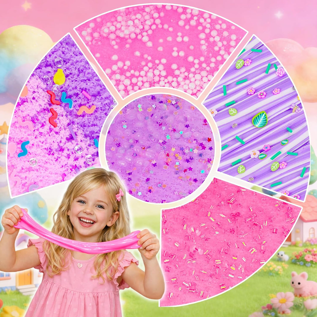 Paquete de 12 slimes, slime rosa para niños, kit de limo de nube de...