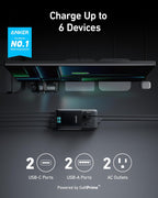 Anker Prime carga Station, 140W 6-en-1 Travel Power Strip, 2 USB C