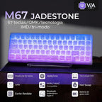 HITIME x XVX M67 Teclado inalámbrico 60% por ciento, teclado para j...