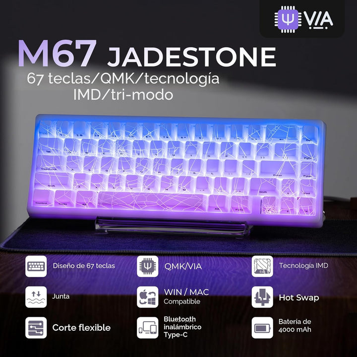 HITIME x XVX M67 Teclado inalámbrico 60% por ciento, teclado para j...