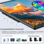 APILDELLA Extensor de monitor portátil de 16.2 pulgadas, pantalla H...