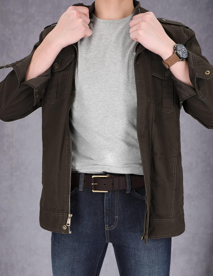 Timberland Cinturón clásico de cuero para hombre, casual, de todos...