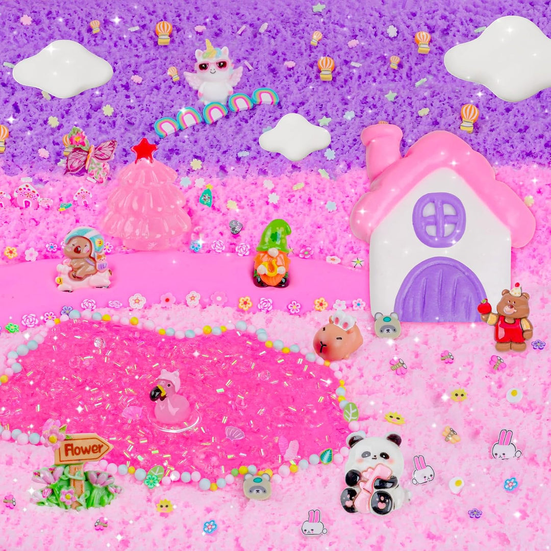 Paquete de 12 slimes, slime rosa para niños, kit de limo de nube de...