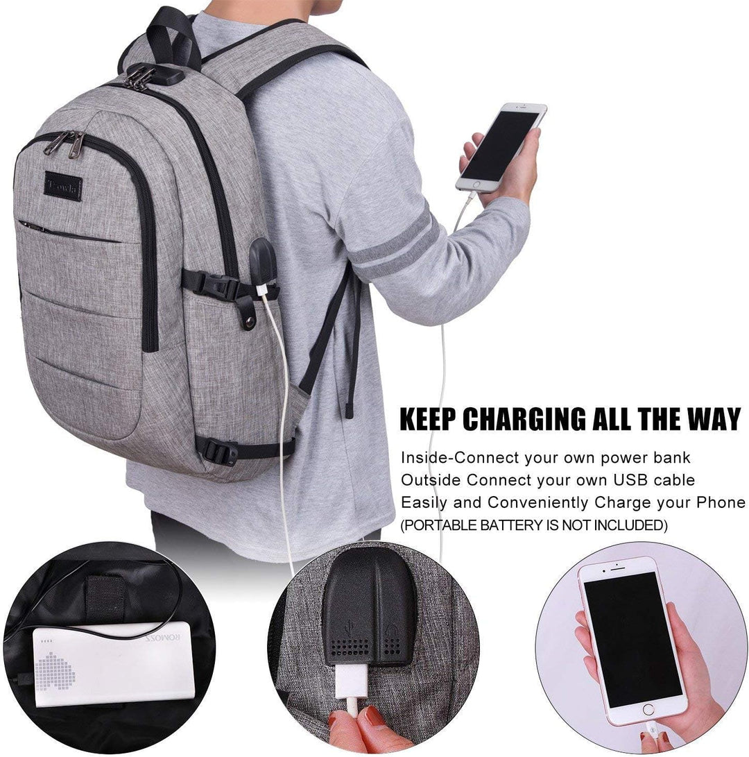 Mochila de Viaje para Laptop Resistente al Agua Bolsa Antirrobo con...