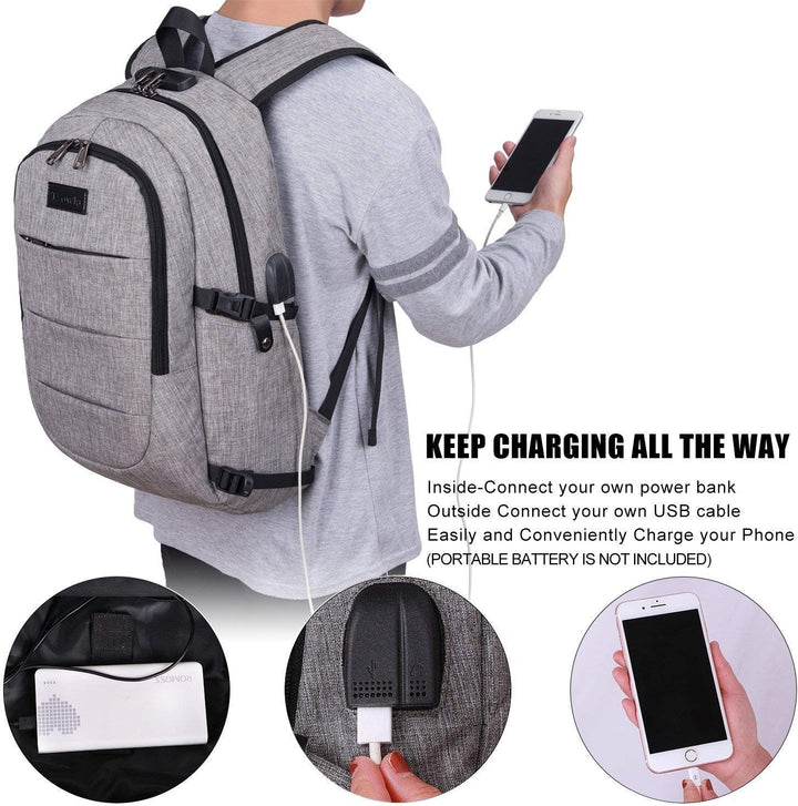 Mochila de Viaje para Laptop Resistente al Agua Bolsa Antirrobo con...
