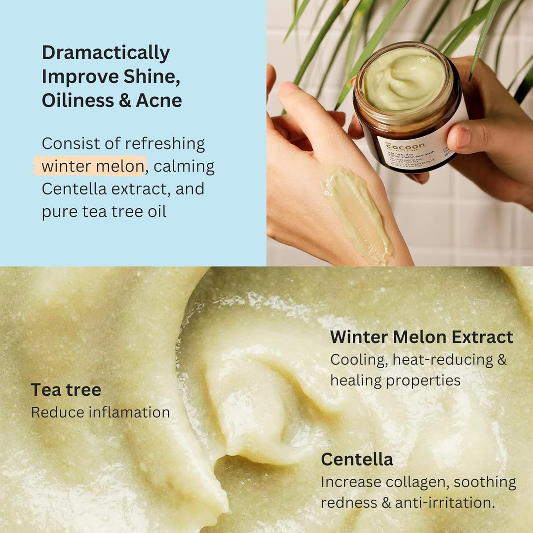 COCOONORIGINAL Vietnam Winter Melon - Máscara facial de melón de in...