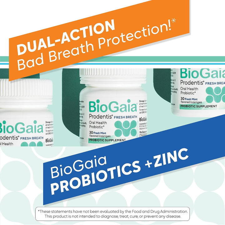 BioGaia Prodentis Aliento Fresco | Probióticos orales + Zinc | Comb...