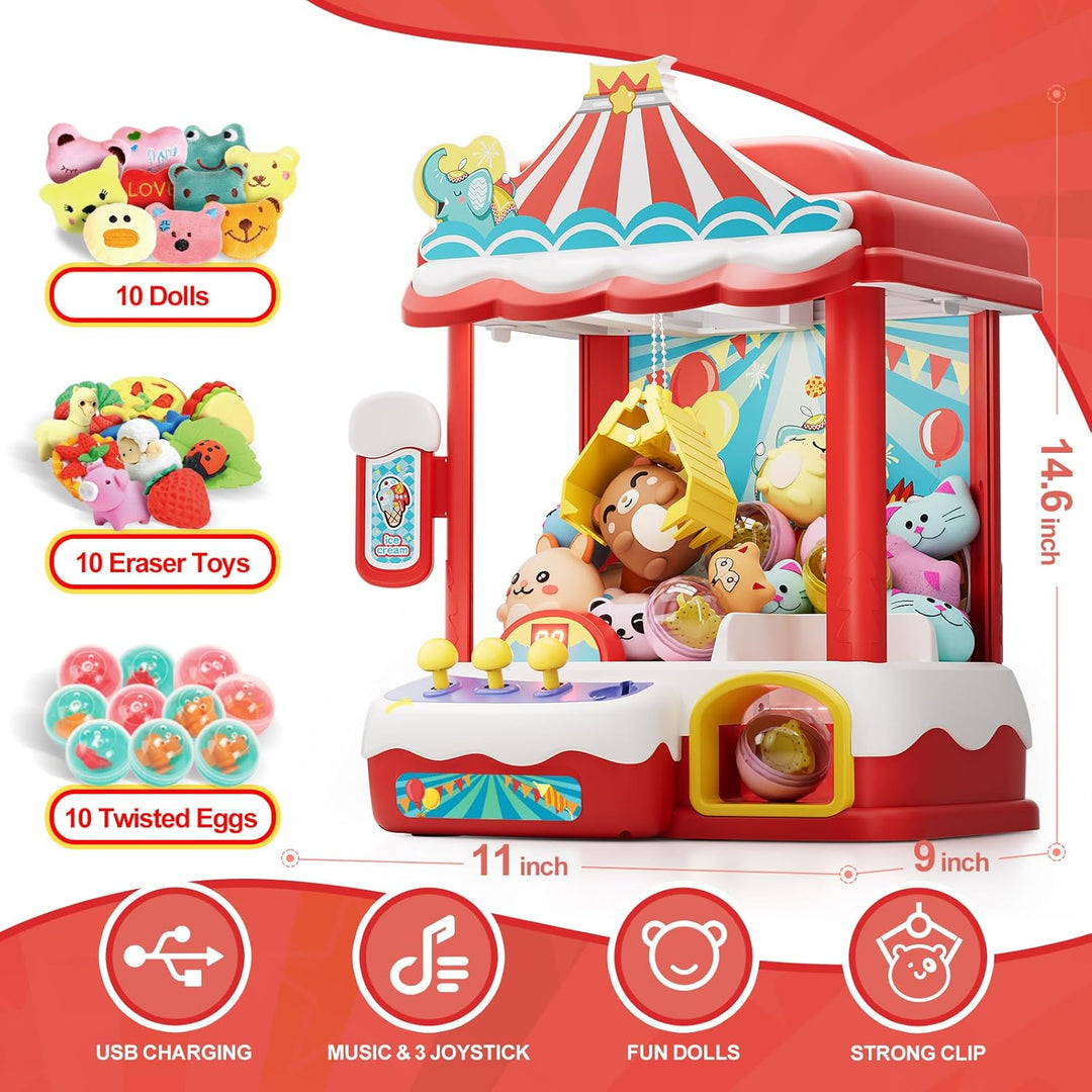 Máquinas de Garras Skirfy para Niños y Adultos con 30 Premios Mini...