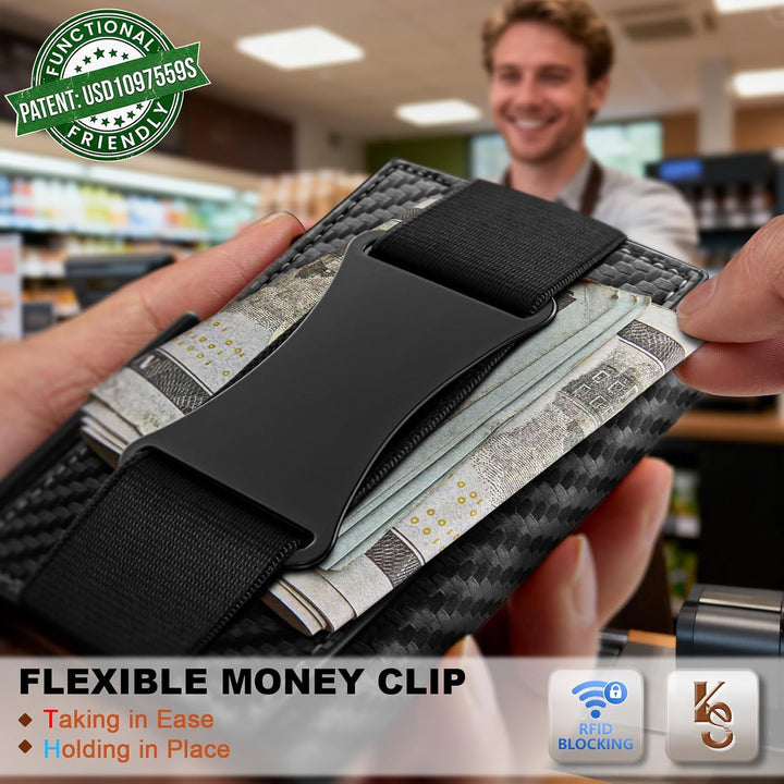 KEMISANT Billetera Airtag para hombre, delgada con bolsillo frontal...