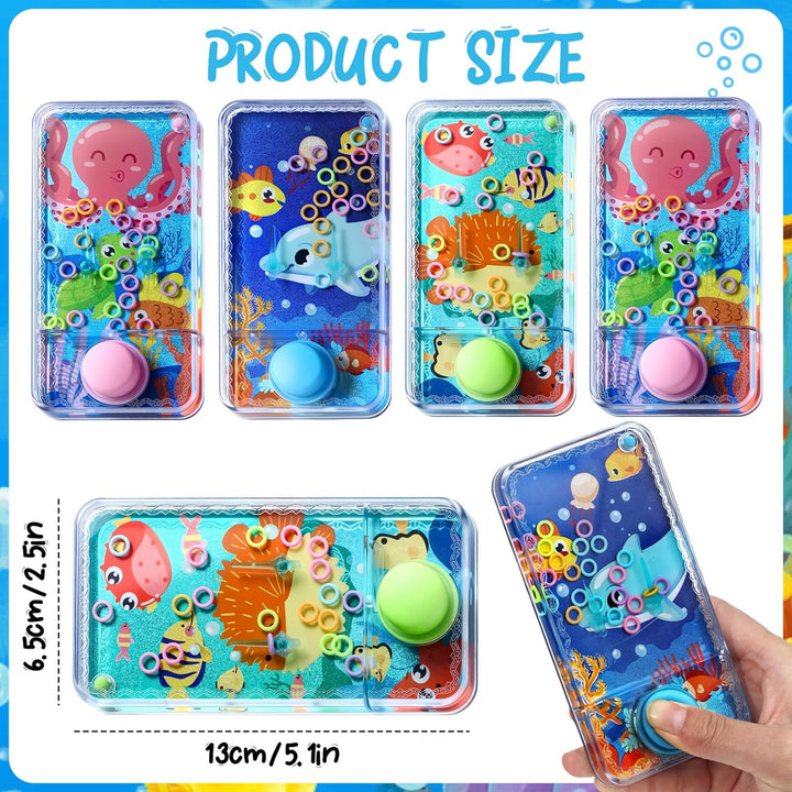 Cleboen Paquete de 12 juegos de agua de mano para niños, juegos de...