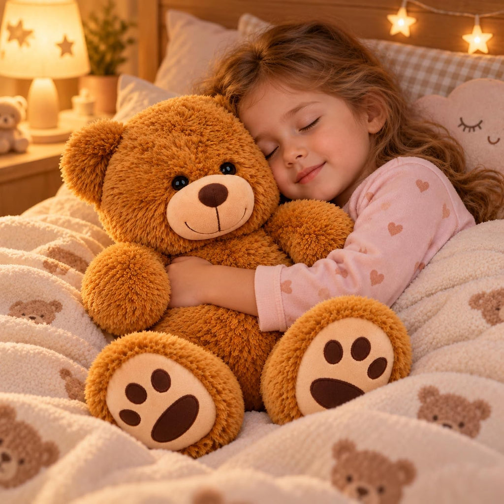 LotFancy Teddy Bear Stuffed Animals, 20 inch Soft Plush Toy, Brown