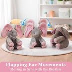 Dimple Kaia Elefante de Peluche Animado - Elefante Rosa de Peluche, Elefante rosa con baterías