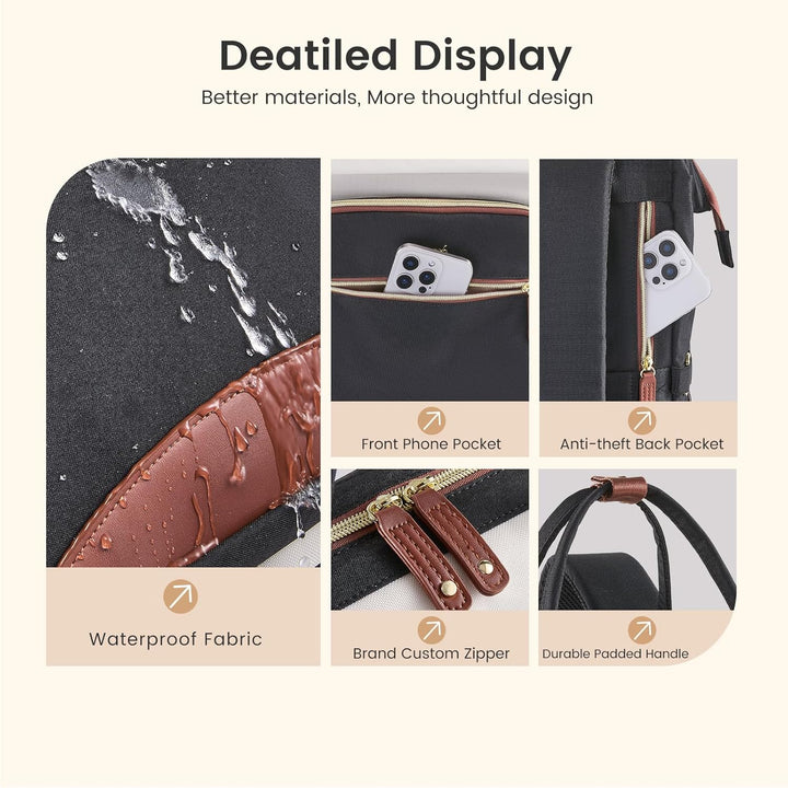 LOVEVOOK Mochila para laptop para mujer, bolsa de trabajo con bolsi...
