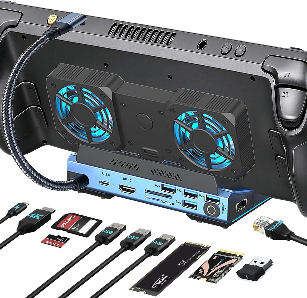 Estación de acoplamiento USB C para ROG Ally X, Legion Go, Switch