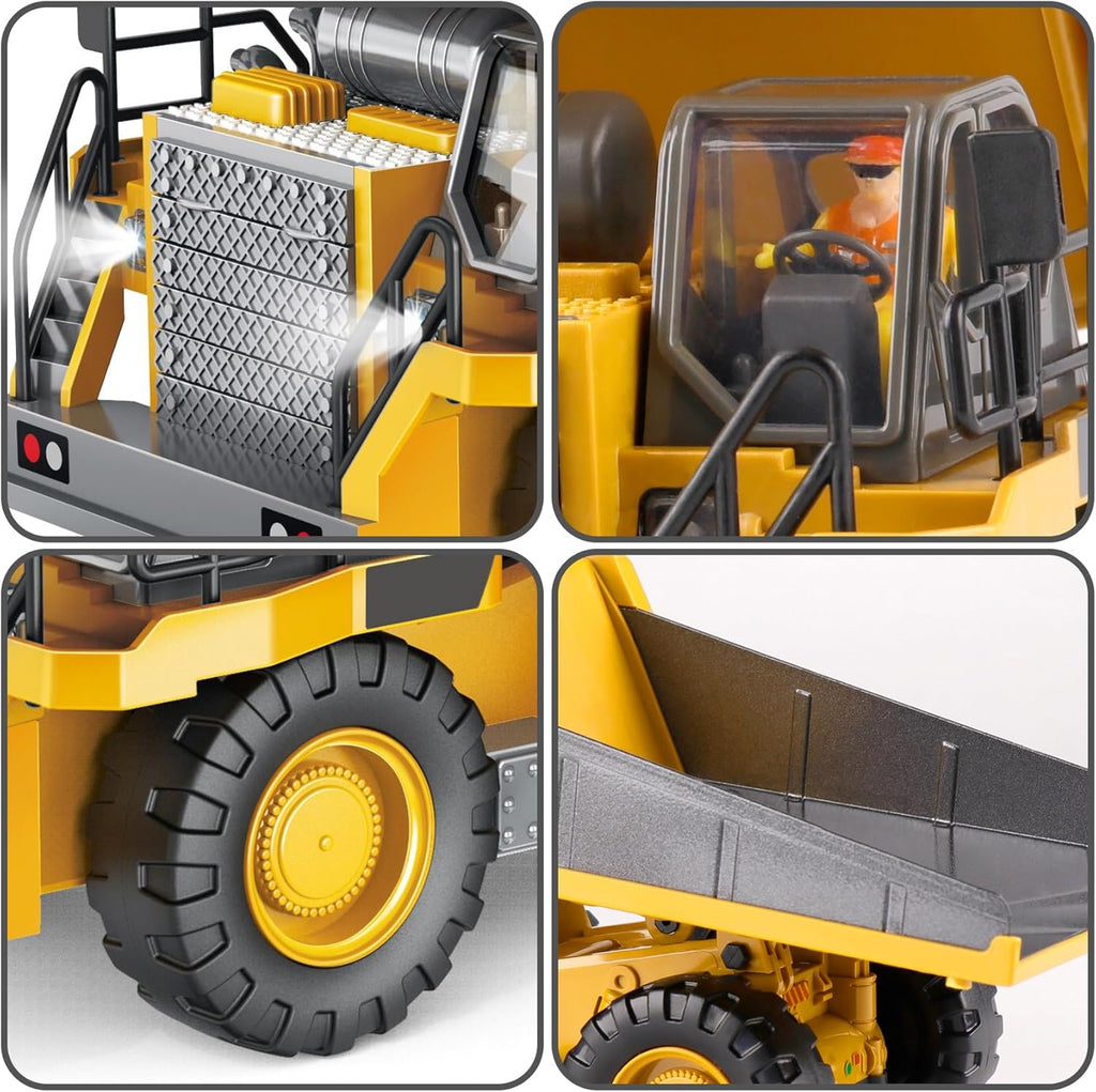PREPOP Camión volquete RC para niños, camión de construcción
