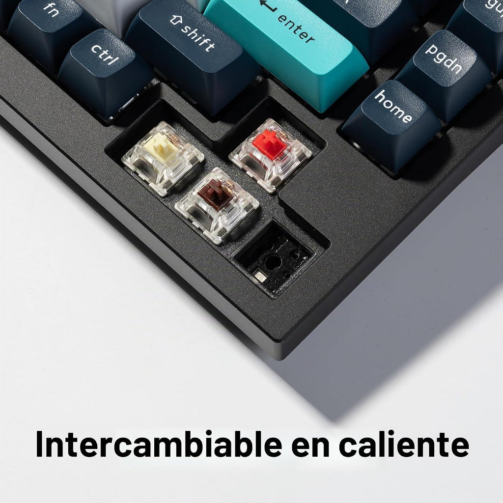 Keychron Q1 Max RGB QMK/VIA Teclado mecánico personalizado, intercambiable en caliente, con botón programable de metal completo con interruptor Gateron Jupiter marrón, teclado de juegos de 2.4 GHz