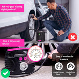 Compresor de aire eléctrico, inflador de neumáticos portátil con ma...