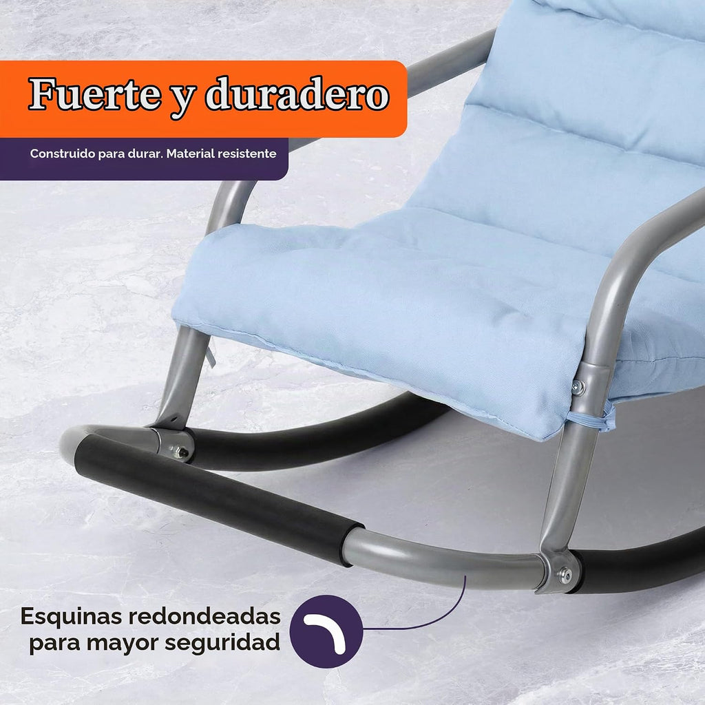 Special Supplies Mecedora sensorial para niños, cómoda mecedora para niños, silla de suelo versátil con tela suave y estabilidad para sala de juegos, dormitorio o guardería (a partir de 3 años) (azul)