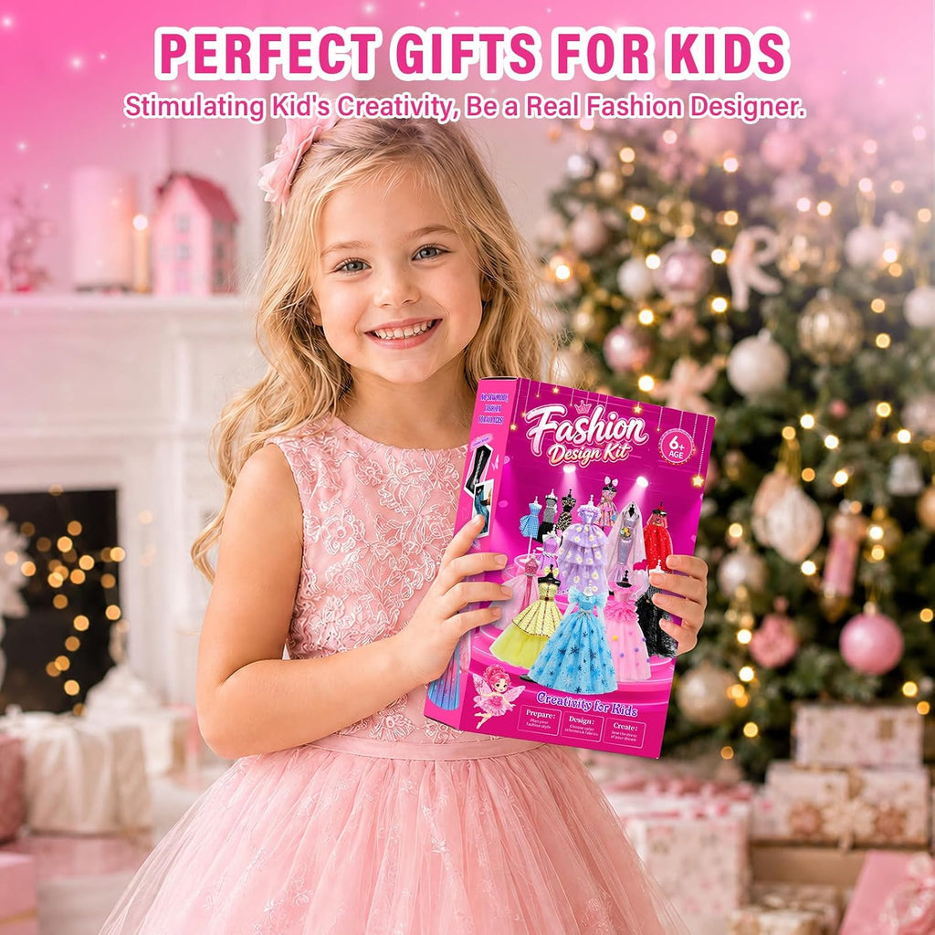 Axirata Kit de diseño de moda para niñas, kits de costura, juguetes y