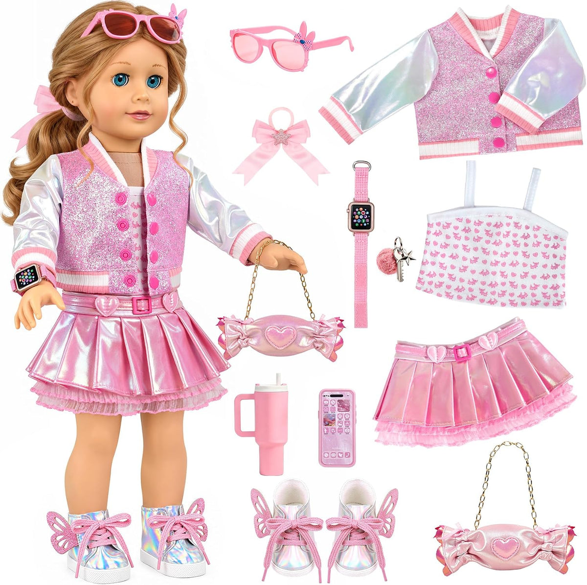 Ropa y accesorios para muñecas americanas de 18 pulgadas