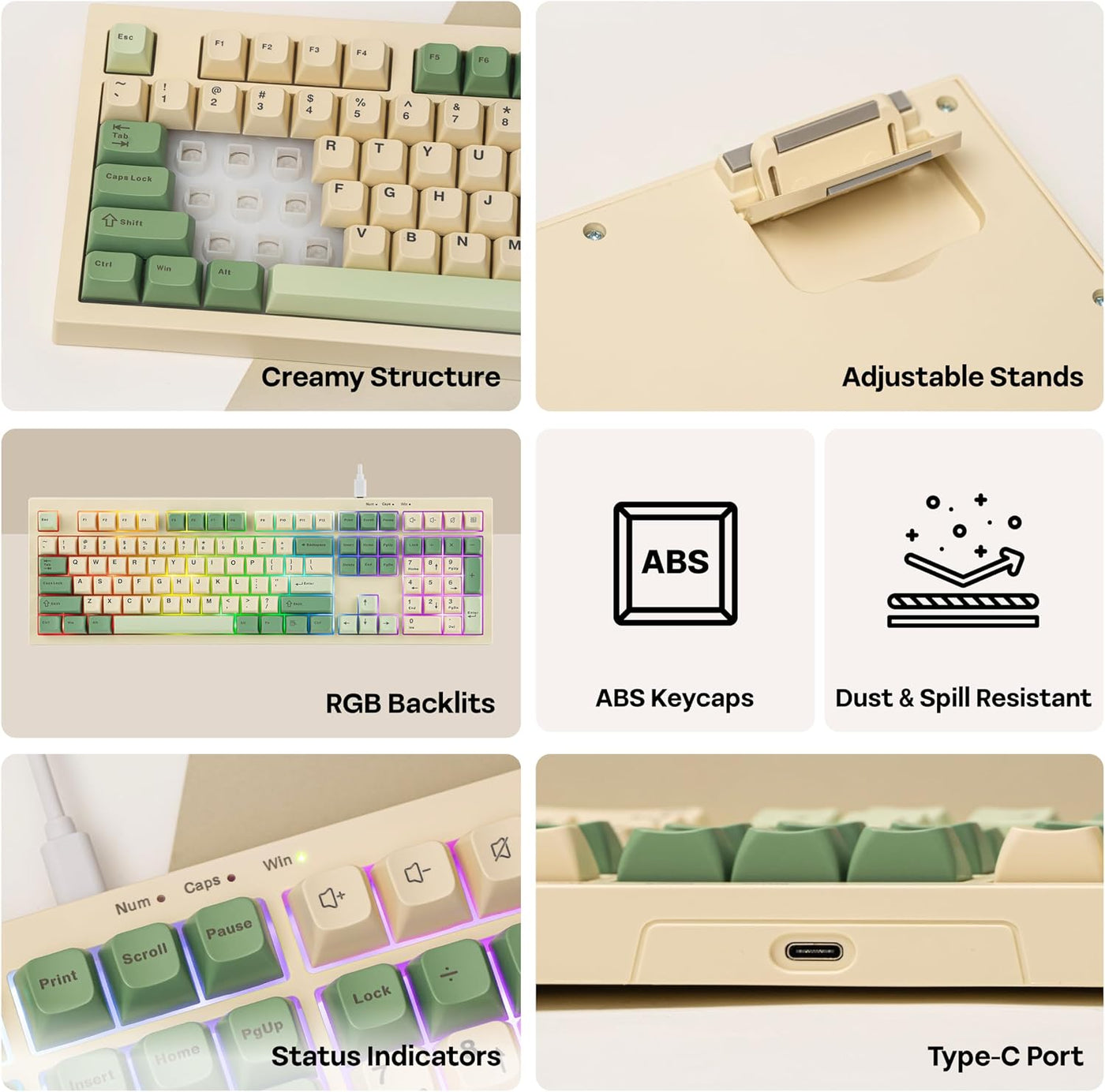 MechLands Aula S102 - Teclado de membrana para juegos con teclado n...